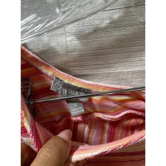 T by Talbots Twist Back TEE - TOULON Stripe Small - Picture 9 of 9